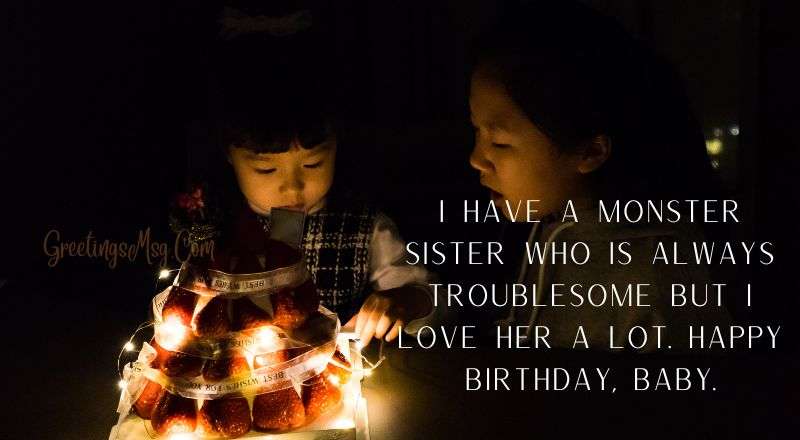 Funny Birthday Wishes For Younger Sister