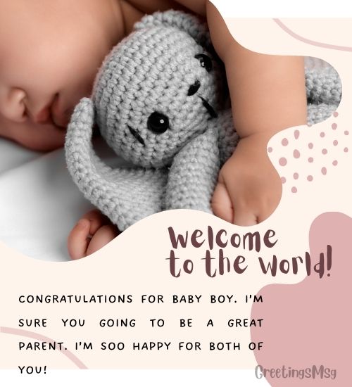 Congratulations Message for Baby Arrival